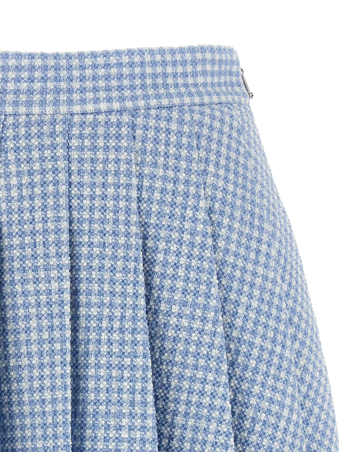 Thom Browne Pleated Tweed Skirt Skirts - Light Blue | cfe190d13cba10415a6b9405529dde5bfe240950