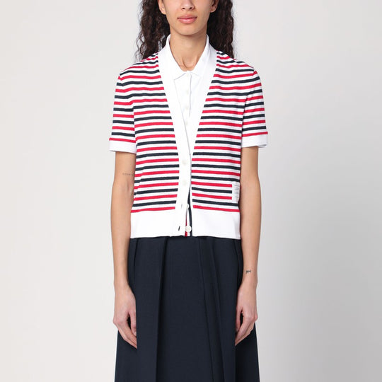 Striped Cardigan In Linen