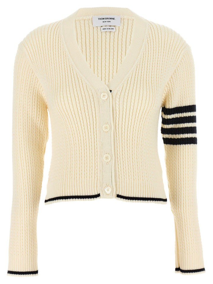 4 Bar Sweater, Cardigans White/Black