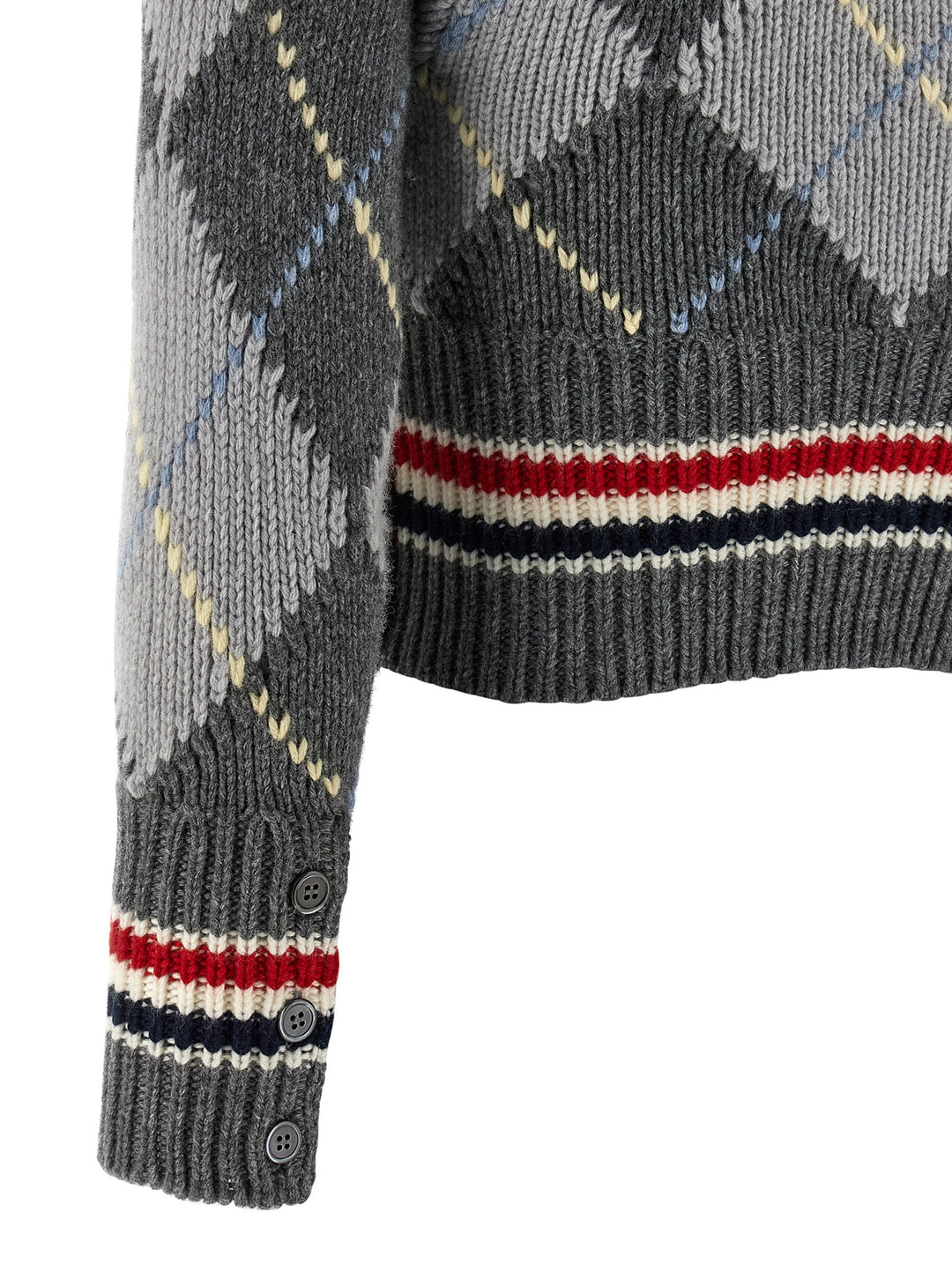 Thom Browne Cardigan Argyle Sweaters and Cardigans - Gray | 8f7f805abbc8205bc6f6763941ff2208a7d8e0f9