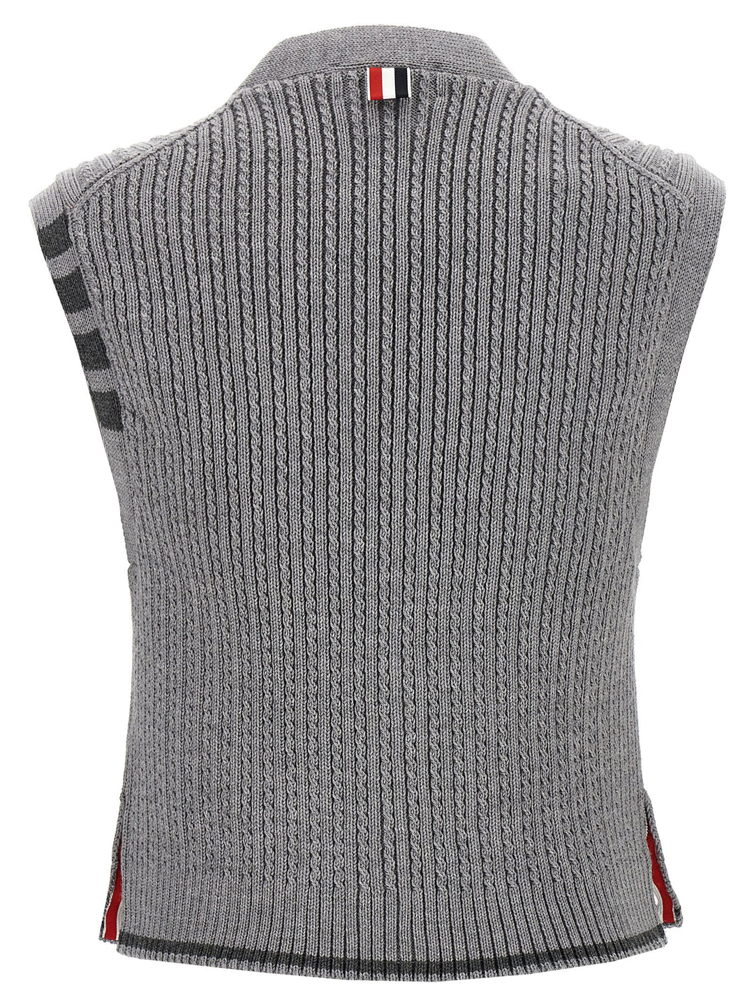 Baby Cable Cropped Gilet Gray