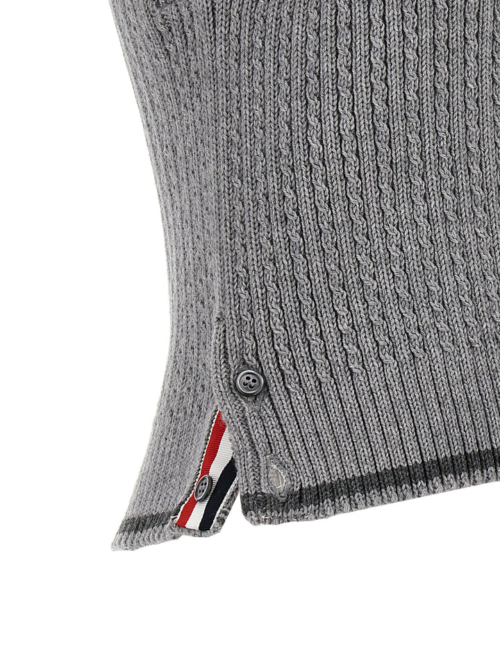 Baby Cable Cropped Gilet Gray