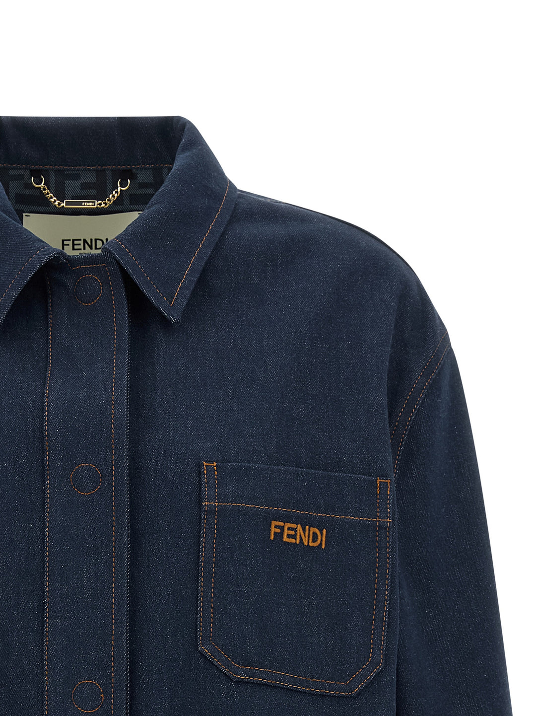 Fendi Ff Reverse Puffer Jackets - Blue | 6b1c2759fc92952c762e2ca72f7b6fcc28f30337