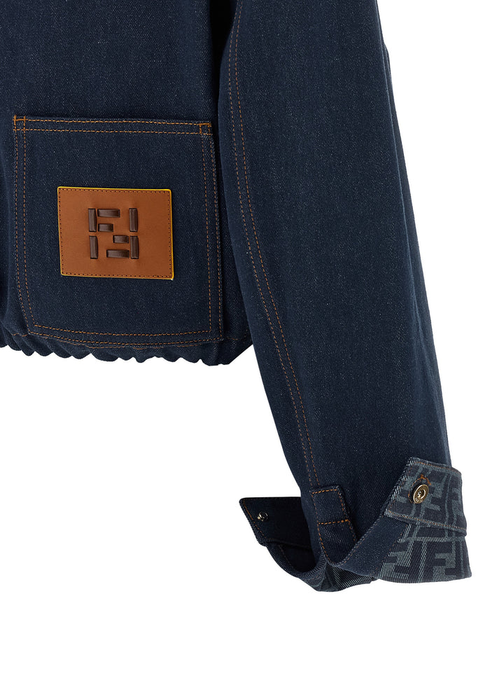 Fendi Ff Reverse Puffer Jackets - Blue | a4247ac27f66c26b29cd37b638dfae8020e2eddc