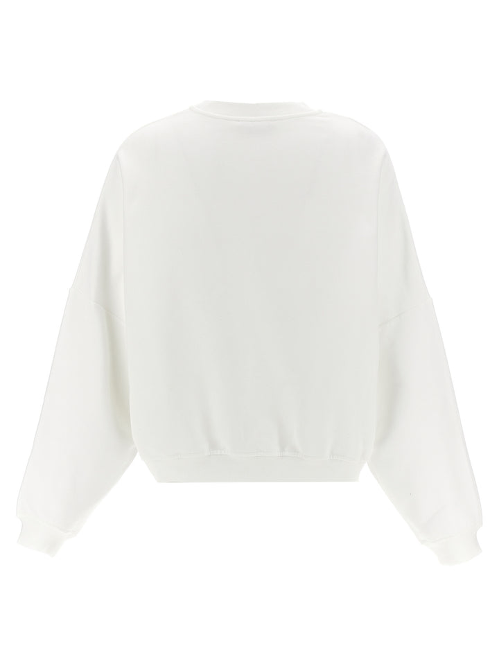 Crayon Logo Print Sweatshirt White