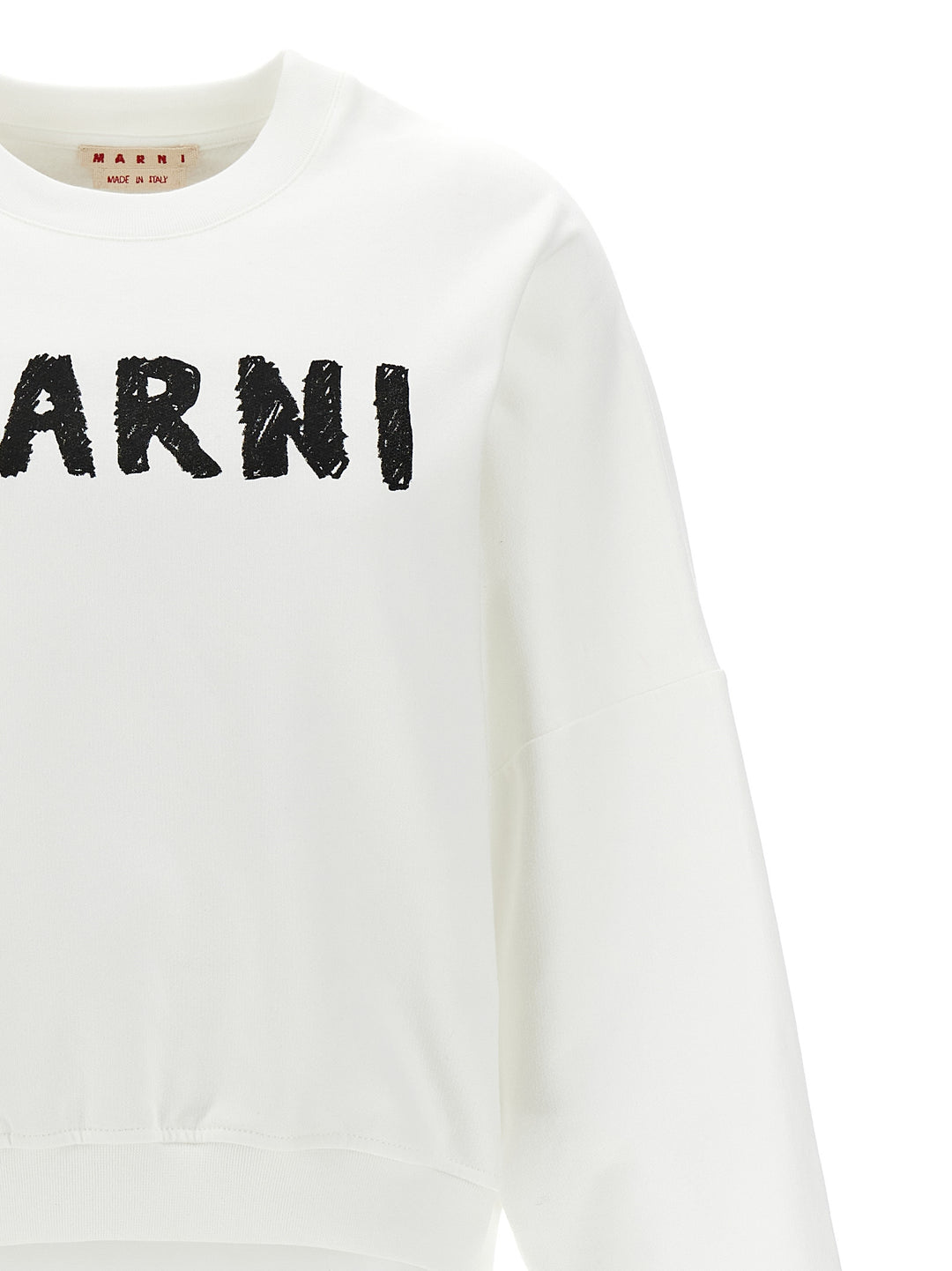 Crayon Logo Print Sweatshirt White