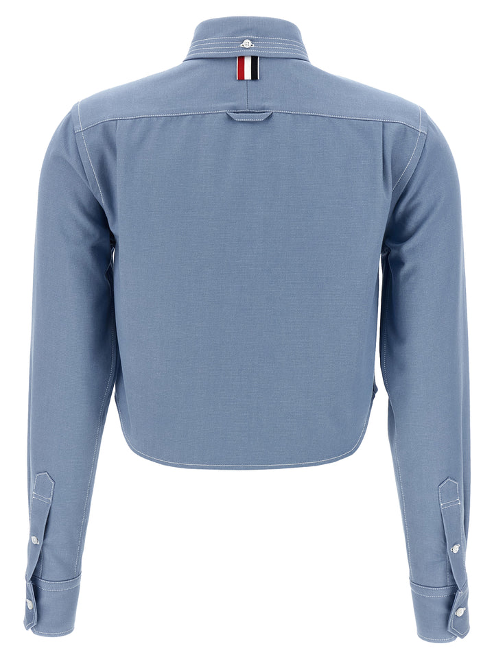 Thom Browne Denim Shirt Shirt and Blouse - Light Blue | 31fa95785f15c749a2afd4ea3a873f6625b0d0bf