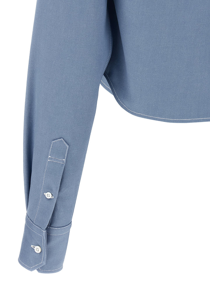 Thom Browne Denim Shirt Shirt and Blouse - Light Blue | 1b2794a5629e2560742eb4722b24e7395b3f641a