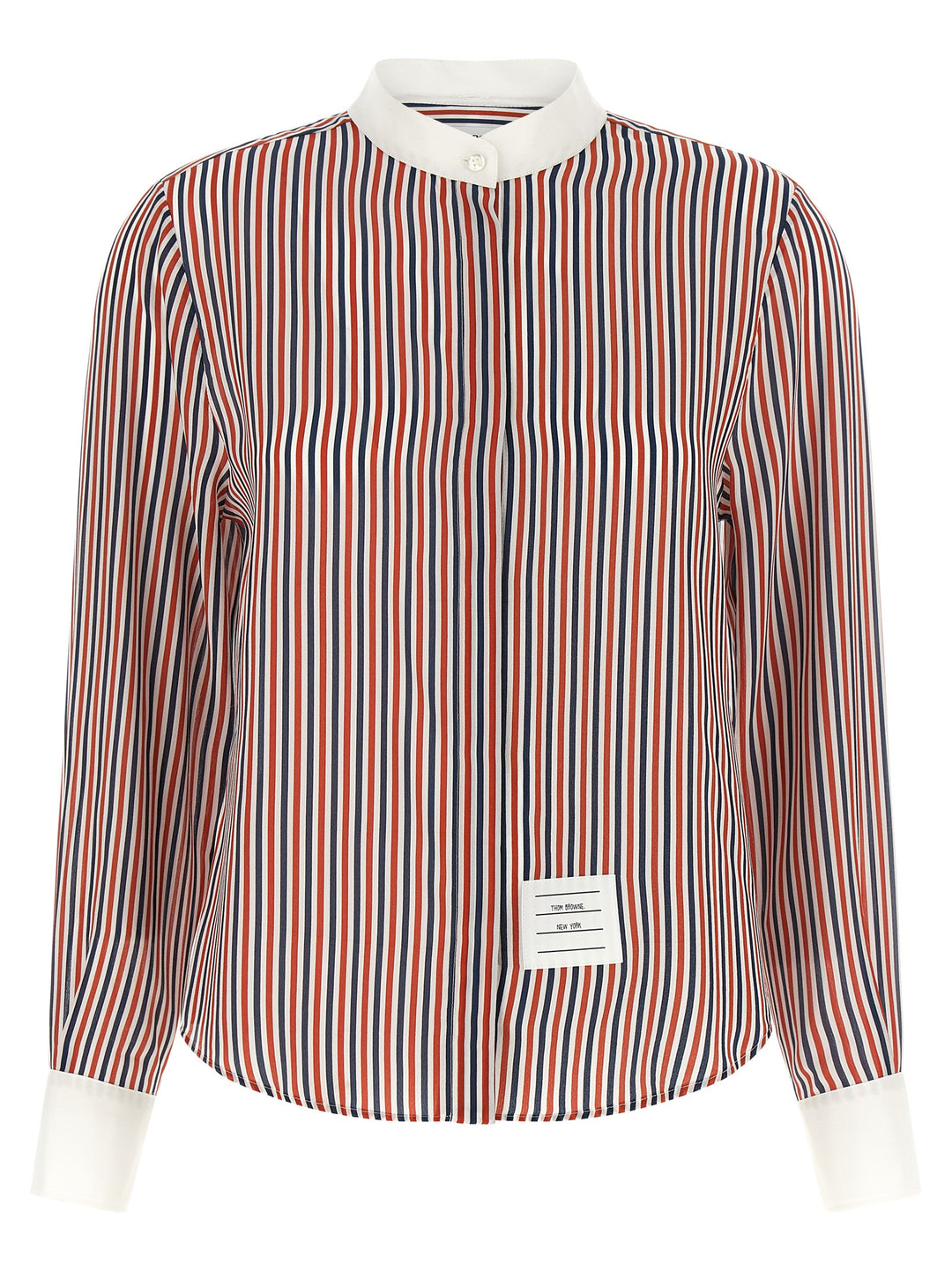 Thom Browne Removable Lavallière Collar Shirt Shirt and Blouse - Multicolor | 7420122a2e2ca40da202de3a2937adda1d6cc9d7