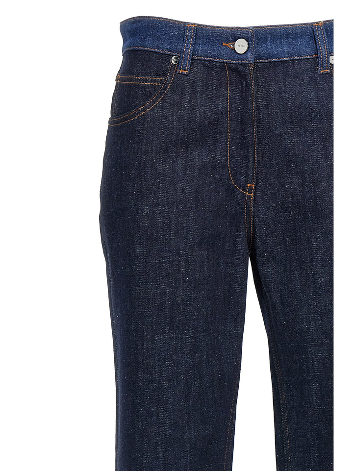 Fendi Two-Tone Jeans - Blue | ff1fe4682e781354f54a9ffb62b7d1024323853d