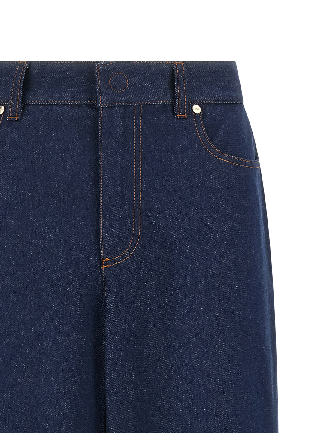 Fendi Ff Reverse Jeans - Blue | f38a6ba4560687f9332b3c23d85458a70bbf36a0