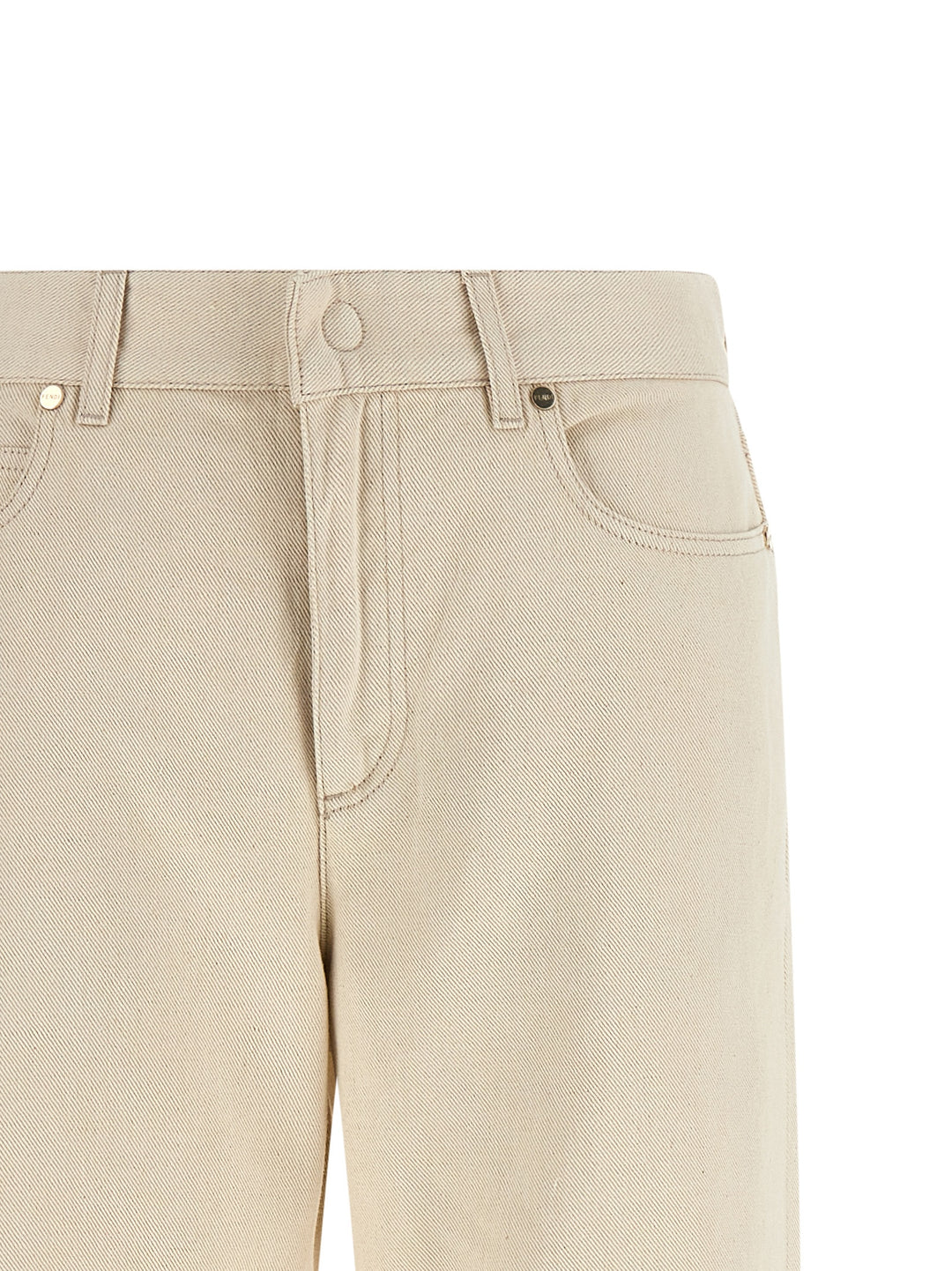 Fendi Ff Reverse Jeans - Beige | 0f7423b26b87534c9db0b53f91335f541c12df2e