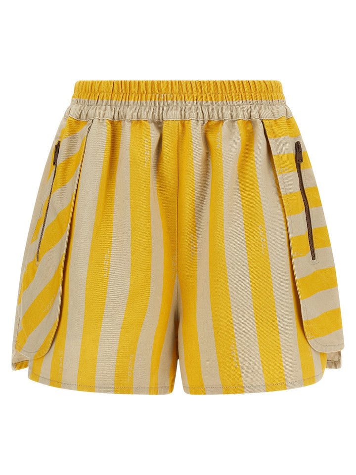 Fendi Pequin Striped Shorts Bermuda and Short - Yellow | 6f26cea4d9b68ceb97073d578d4c53caa06e0920