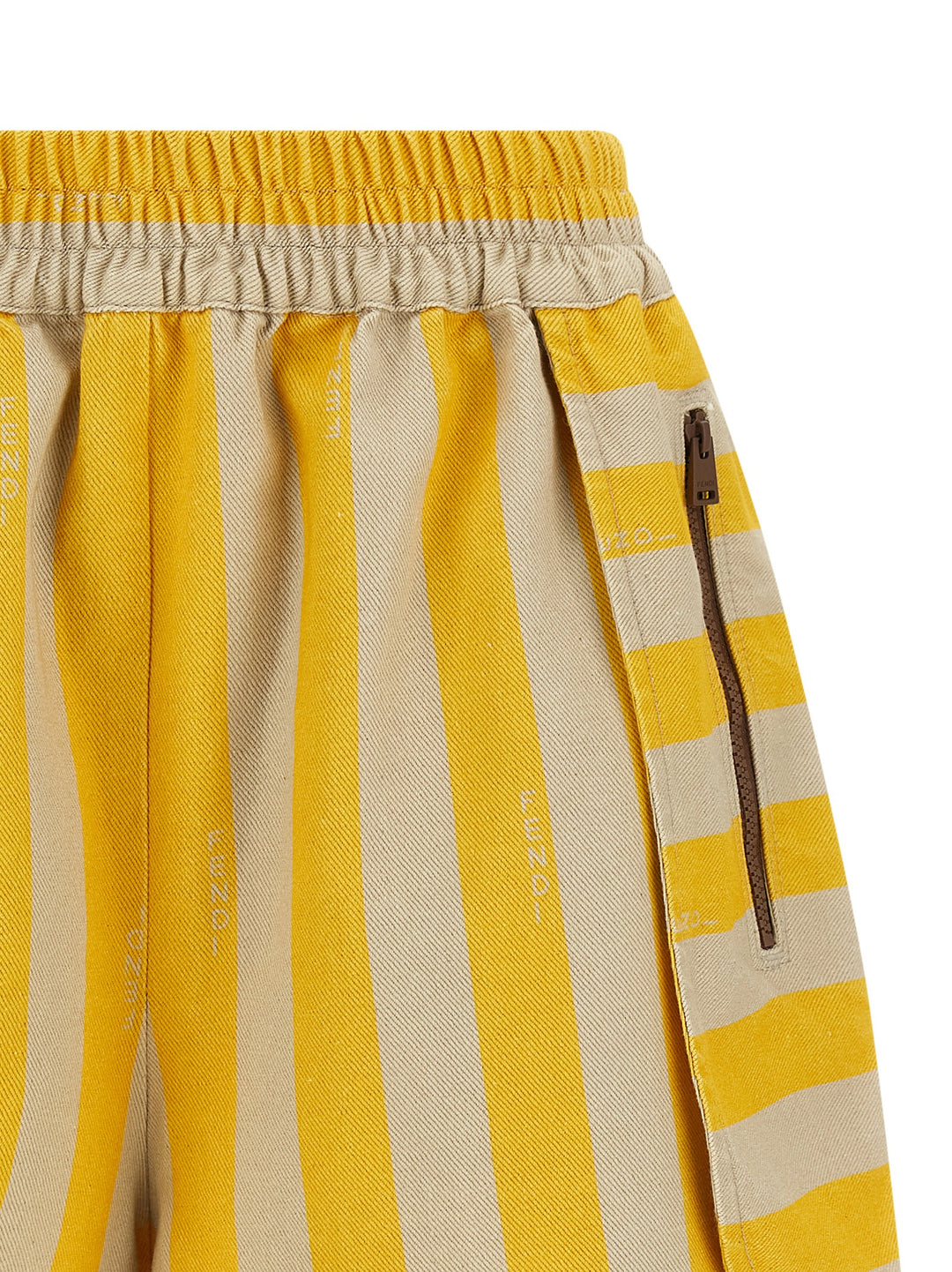 Fendi Pequin Striped Shorts Bermuda and Short - Yellow | e15c01e7d77337500a1f52033caf008f6545514c