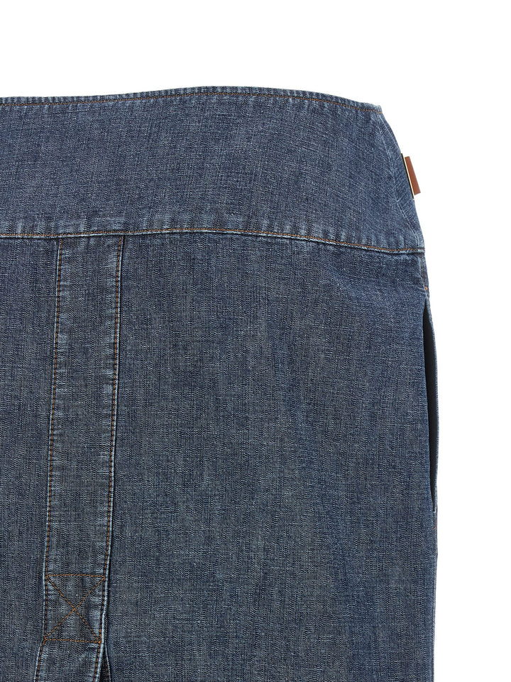 Fendi Chambray Denim Skirt Skirts - Blue | 3d9e4c20d84da9de7b68bf83f7546baef6be9e5e