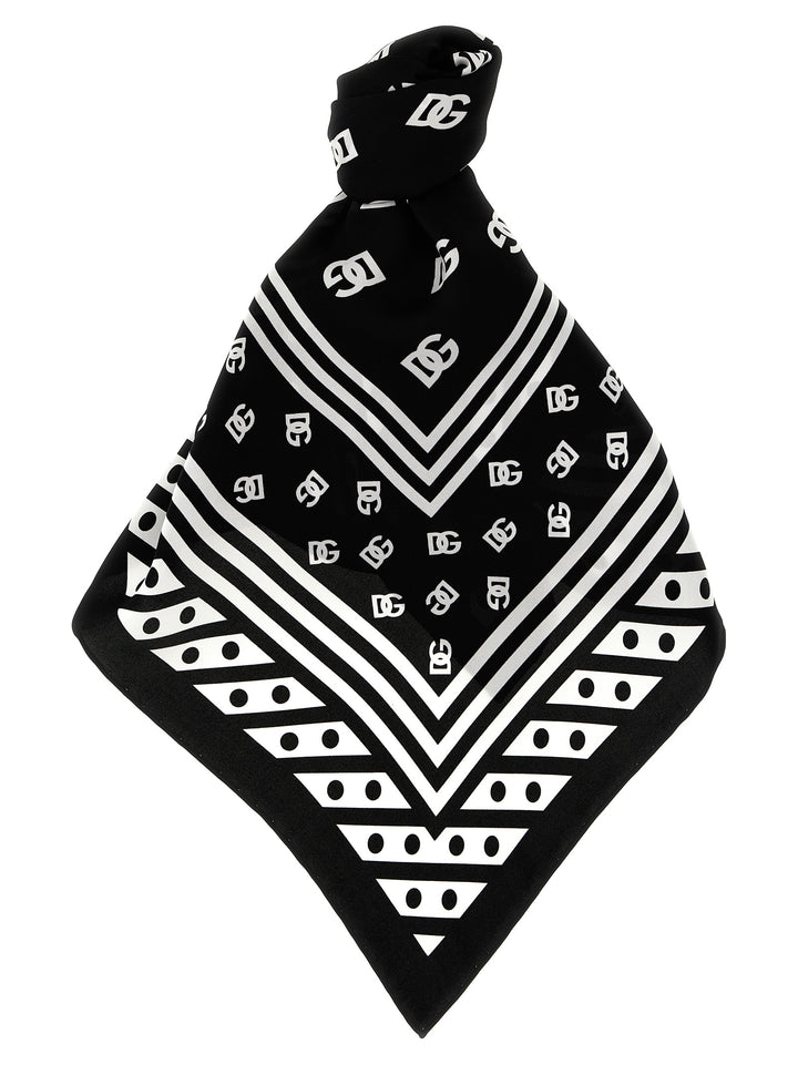 Logo Scarf Scarves, Foulards White/Black