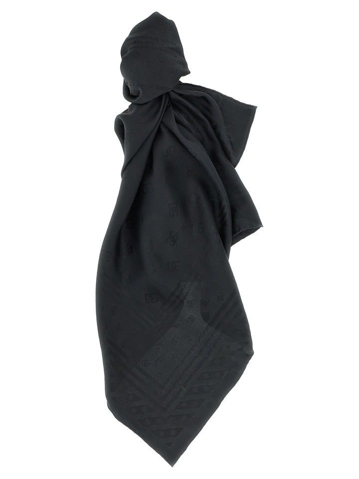 Dolce & Gabbana Logo Scarf Scarves and Foulards - Black | 30e0ecd12ba5723286035afe83d92aec912a0f8f