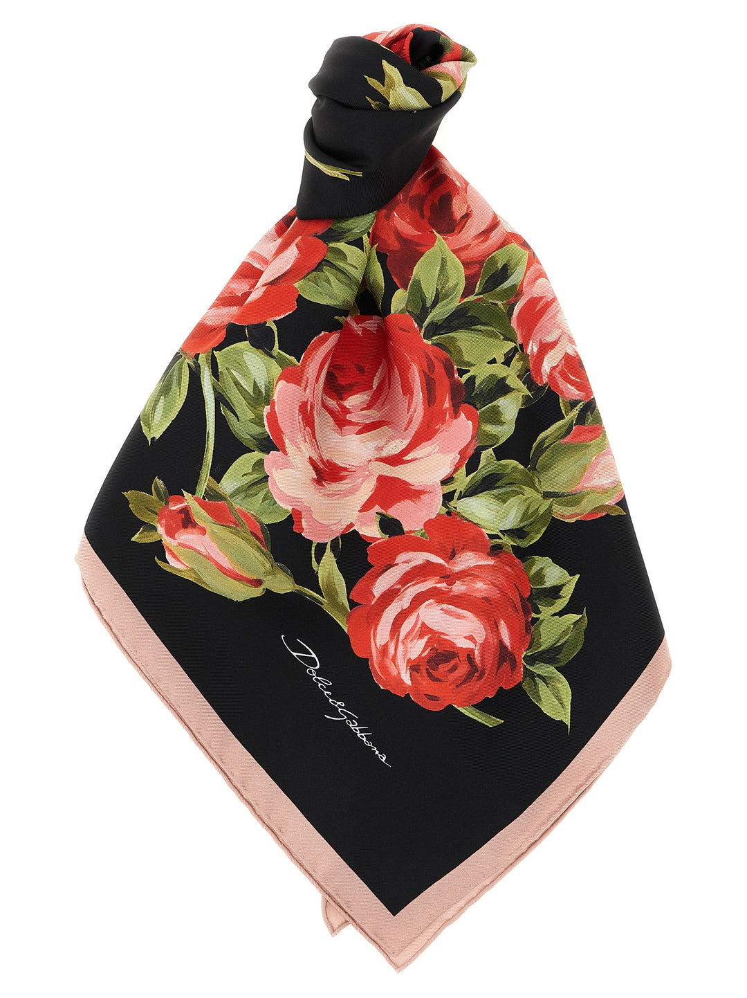 Dolce & Gabbana Bouquet Rose Scarves and Foulards - Black | f2d473a30a9b5886aee89e3411756531ede3a597