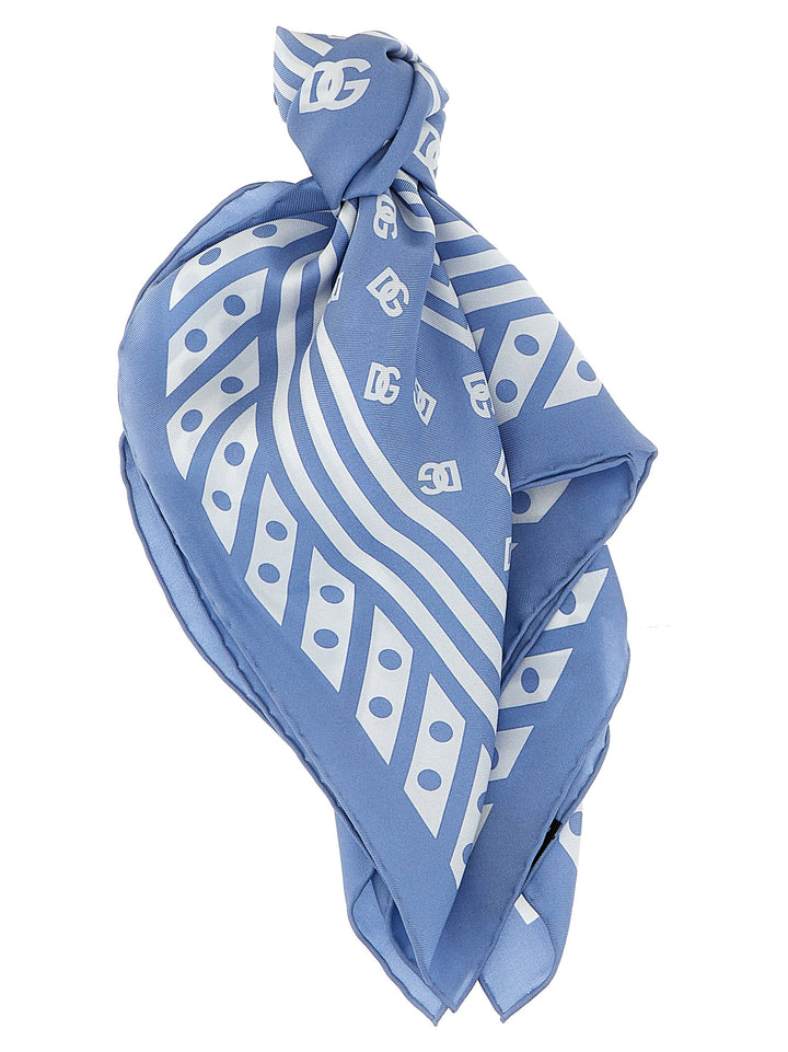 Logo Scarf Scarves, Foulards Light Blue