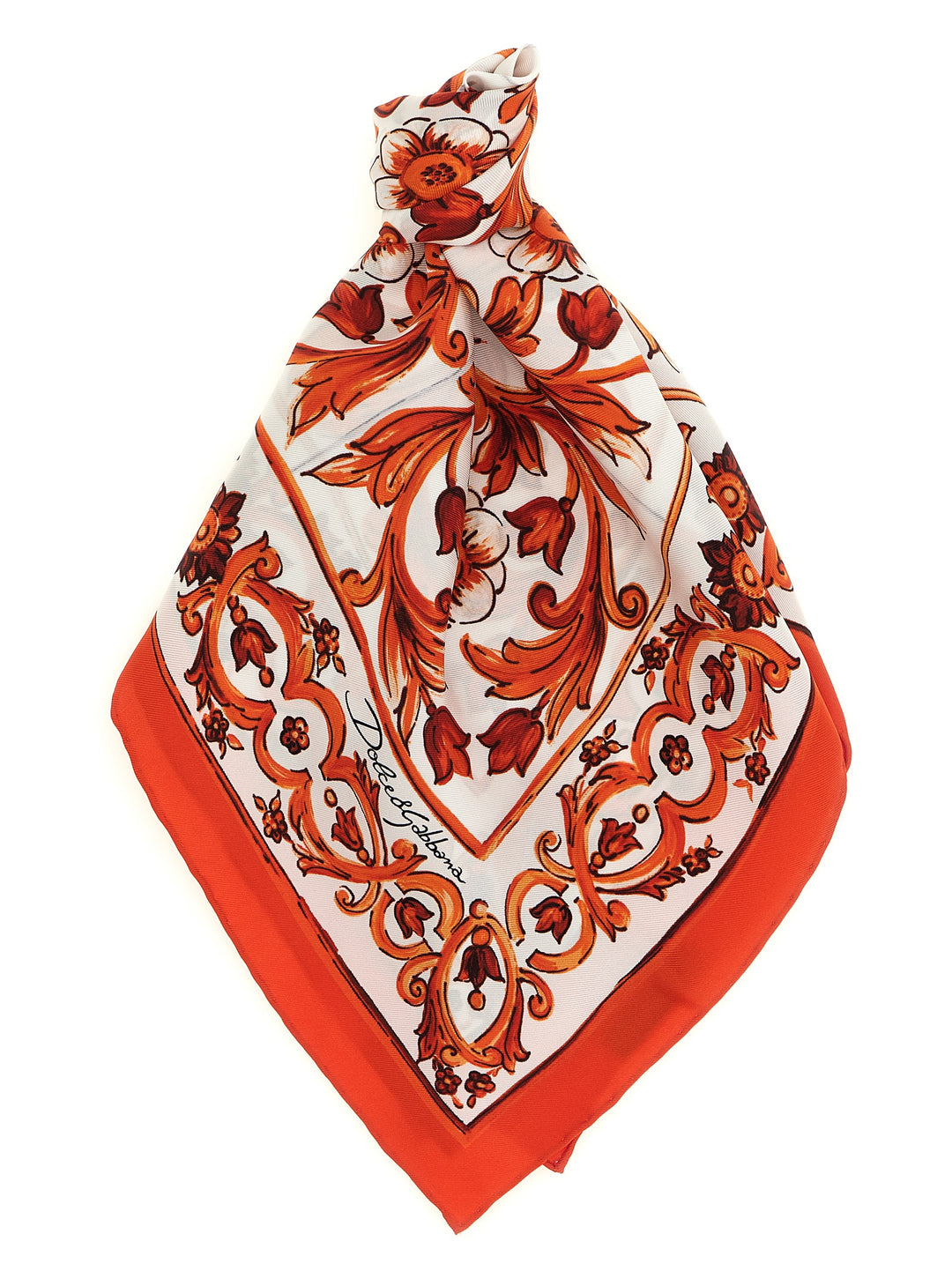Dolce & Gabbana Maiolica Scarves and Foulards - Orange | bf19dfa8f313586bda90fe7fab3e36e4698b446d