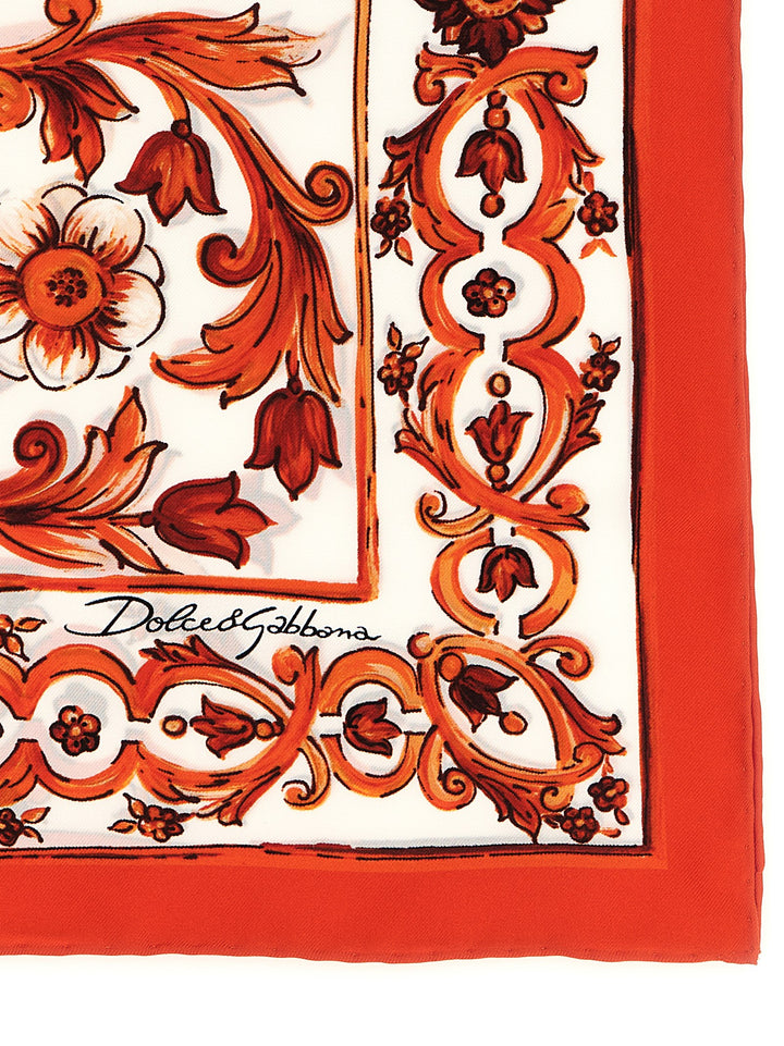 Dolce & Gabbana Maiolica Scarves and Foulards - Orange | f3ea435f8d2bc4f31d546356f1d7bb534934254f