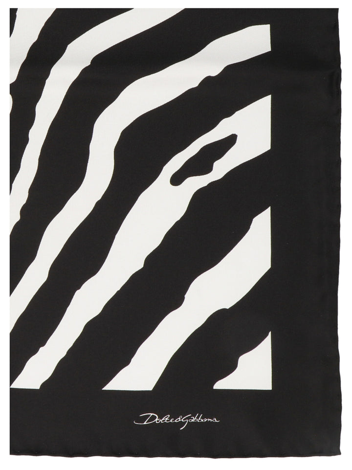 Dolce & Gabbana Animalier Scarves and Foulards - White/Black | 9fc686f20896647001b0203eb573dc3e00806df2