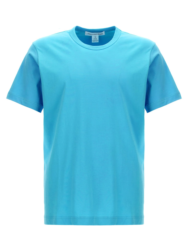 Logo Print Cotton T-Shirt Light Blue