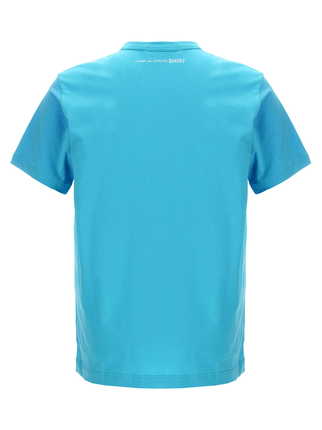 Logo Print Cotton T-Shirt Light Blue