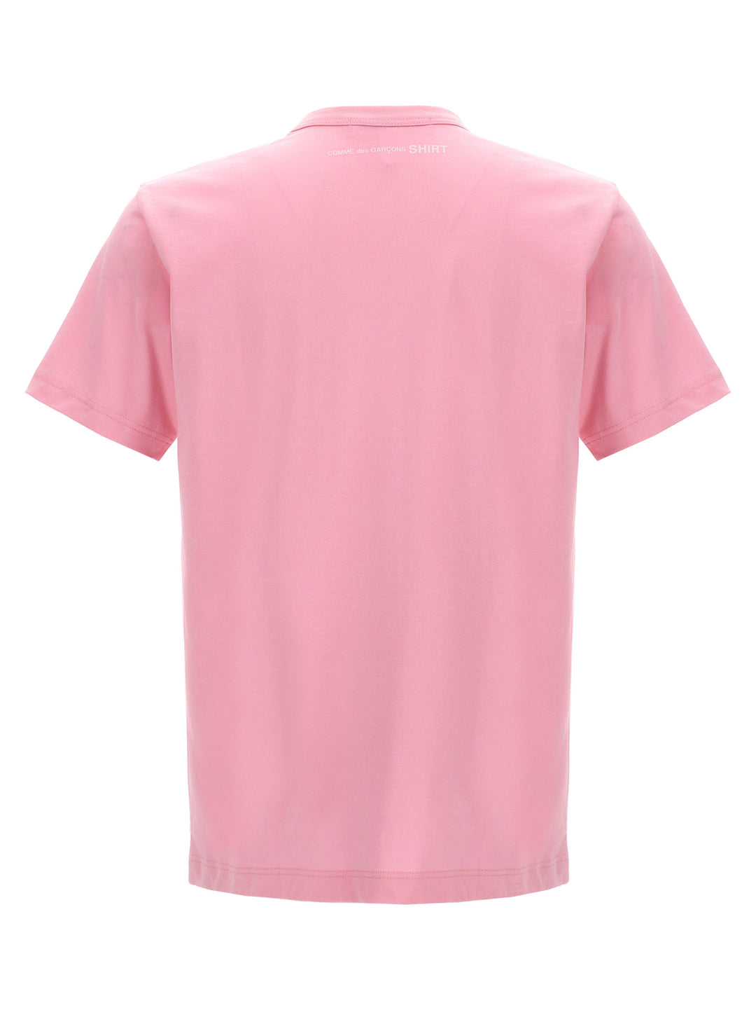 Logo Print Cotton T-Shirt Pink