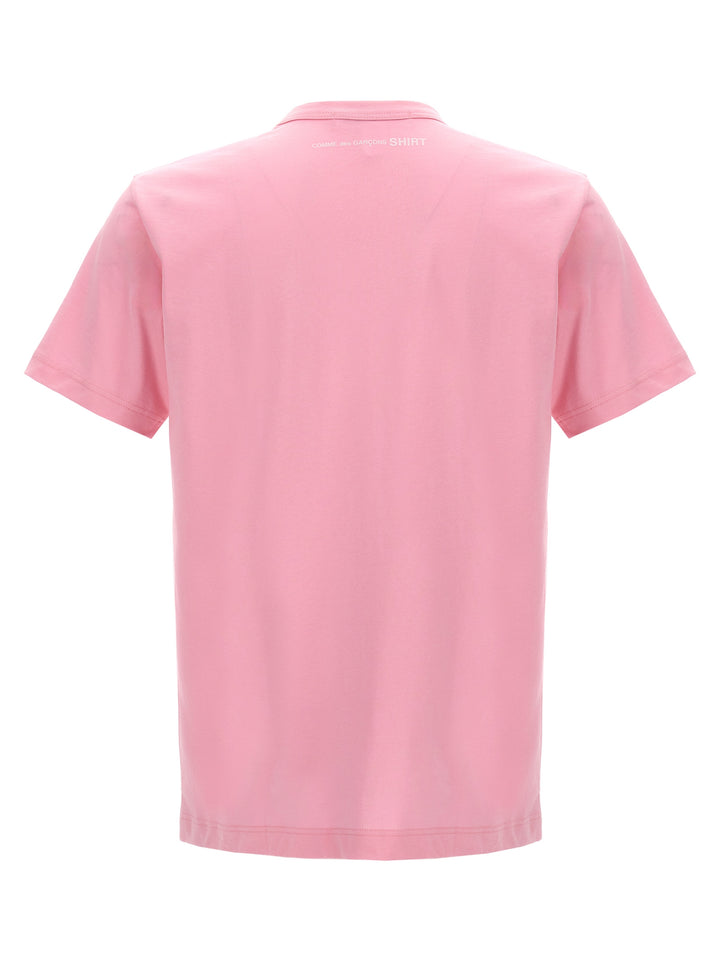 Logo Print Cotton T-Shirt Pink