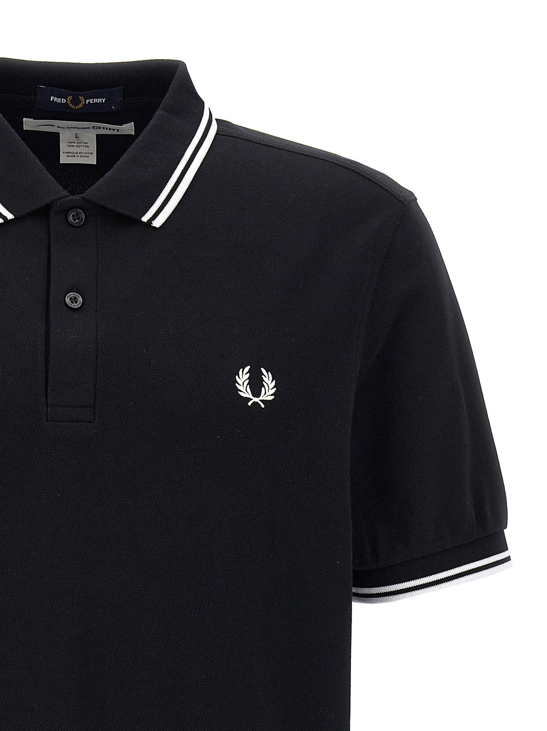 Comme Des GarçOns Shirt X Fred Perry Polo White/Black