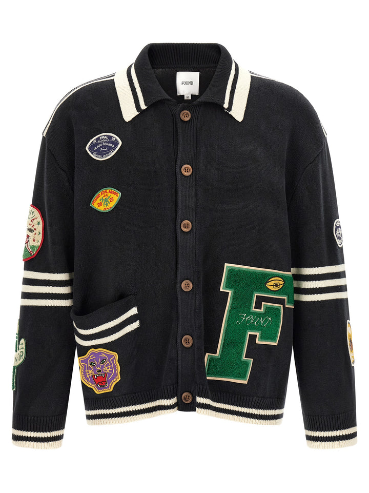 Found Fin Varsity Sweaters and Cardigans - Black | a4d0b1e521e72e8e721c9bbdcf9afc39bc5b74e3