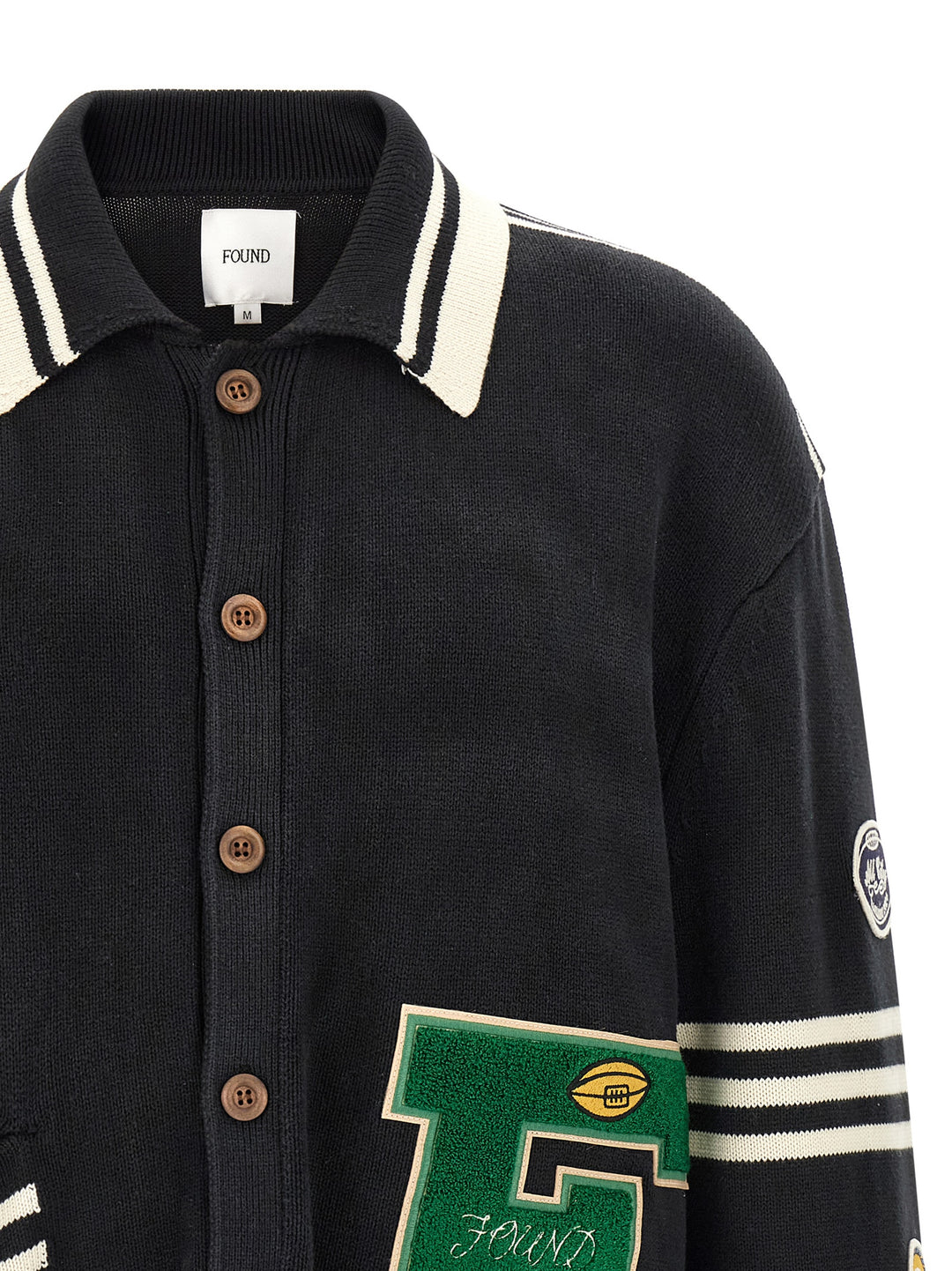 Found Fin Varsity Sweaters and Cardigans - Black | 39bcab4ded8c3388e6b4d1e2665c0b6cdb0f43a6