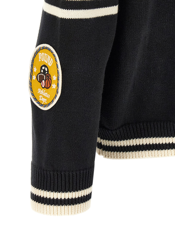 Found Fin Varsity Sweaters and Cardigans - Black | a7dd46da5e5cc33084576508e35ad3b4814c7a4c