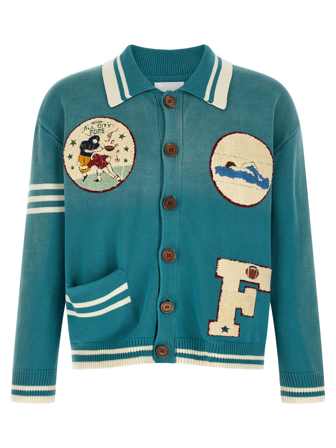 Found Fin Varsity Sweaters and Cardigans - Blue | a7fc987180c8cca7d72c425403d1f8e7a10c735b