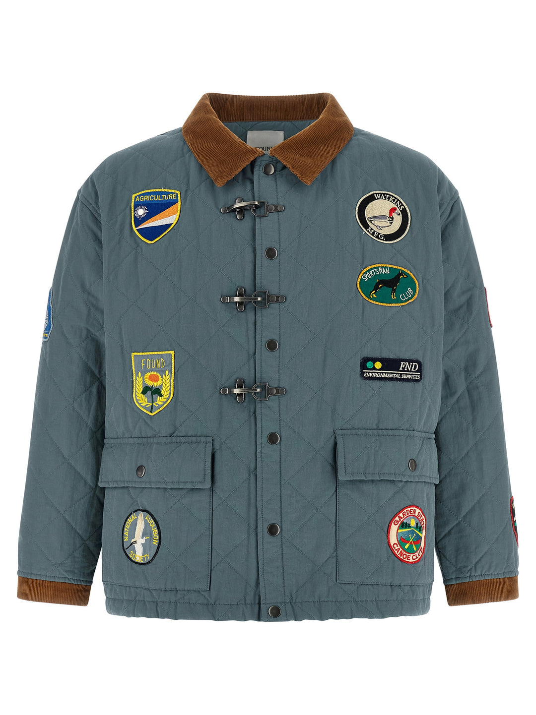 Found Farmstead Quilt Patch Puffer Jackets - Blue | 07e9c971057d538f258b42af4b273e367f88c0e9