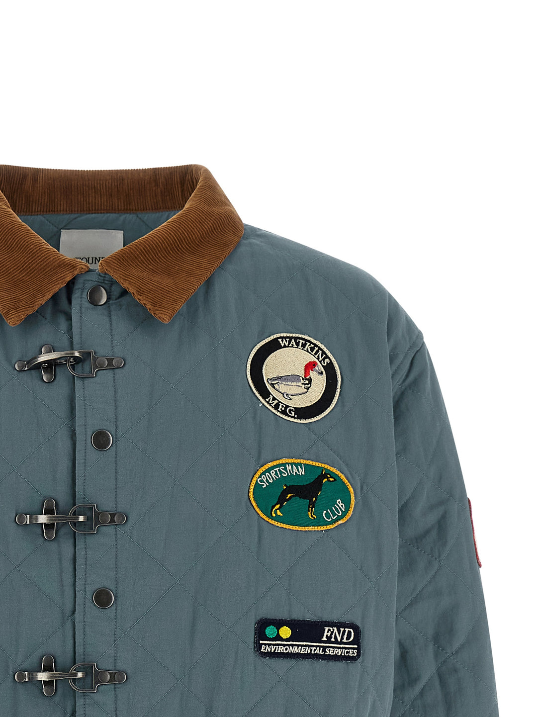 Found Farmstead Quilt Patch Puffer Jackets - Blue | 640efdc2451cd5304802f2ba8747831f47cdb032