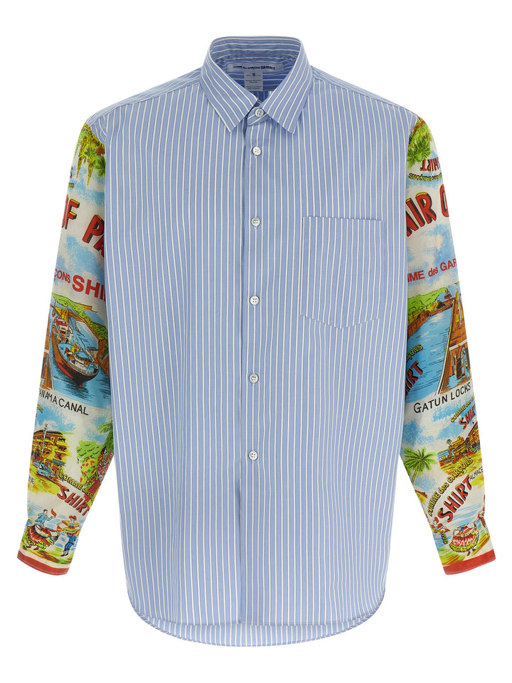 Comme Des GarçOns Shirt Patterned Sleeve Shirt Shirt and Blouse - Multicolor | da8972560b988406fcde71c9ace20a5f02046b08