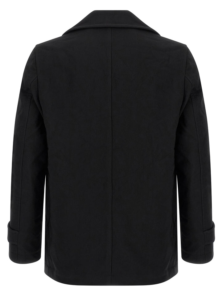 Comme Des GarçOns Shirt Double-Breasted Caban Coats and Trench Coats - Black | a8b9514c4889814bb3bf0bb9e2f39b9080ca32d0