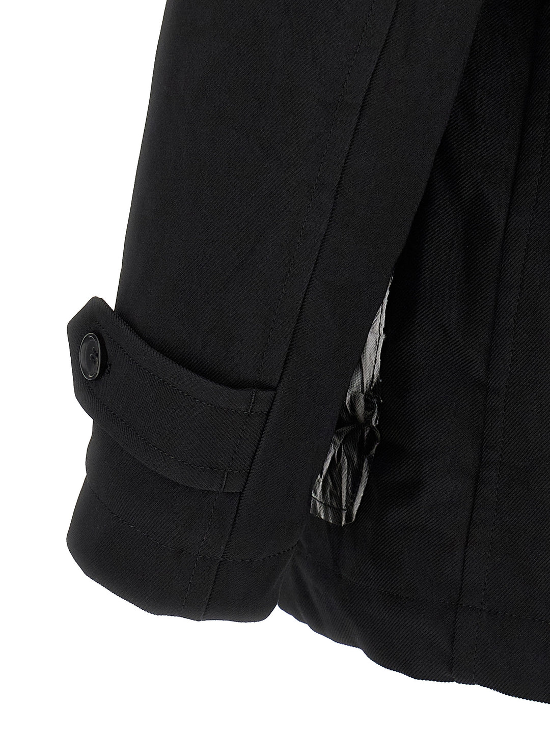 Comme Des GarçOns Shirt Double-Breasted Caban Coats and Trench Coats - Black | 3ed0360cbecc5a2fd45d974dc7c9642b5dd73eca