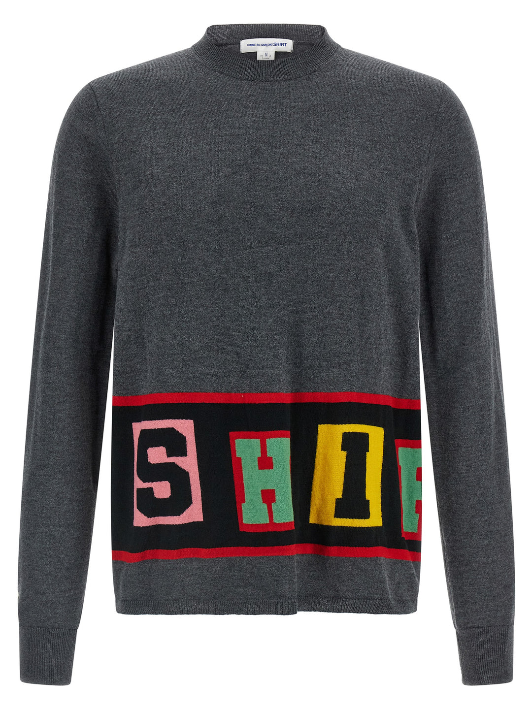 Comme Des GarçOns Shirt Intarsia Sweater Sweaters and Cardigans - Gray | 3978292d1ea5a82b978a6a2df890b3c5cd673d1d