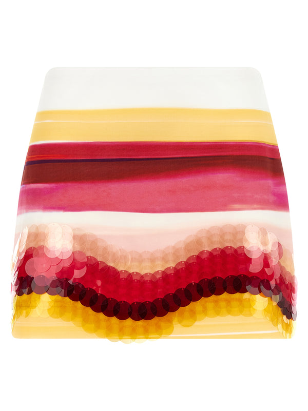 Striped Cotton Skirt Skirts Multicolor