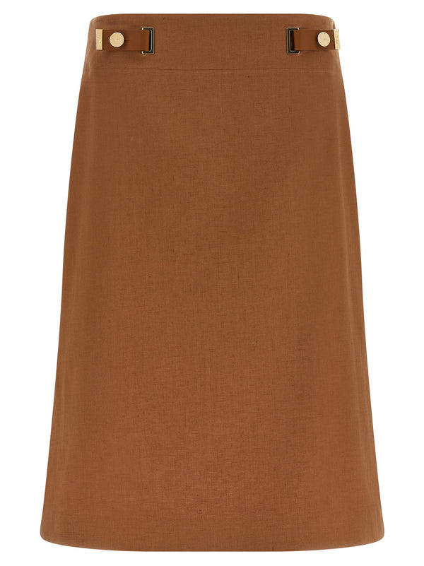 New Linen Skirts Brown