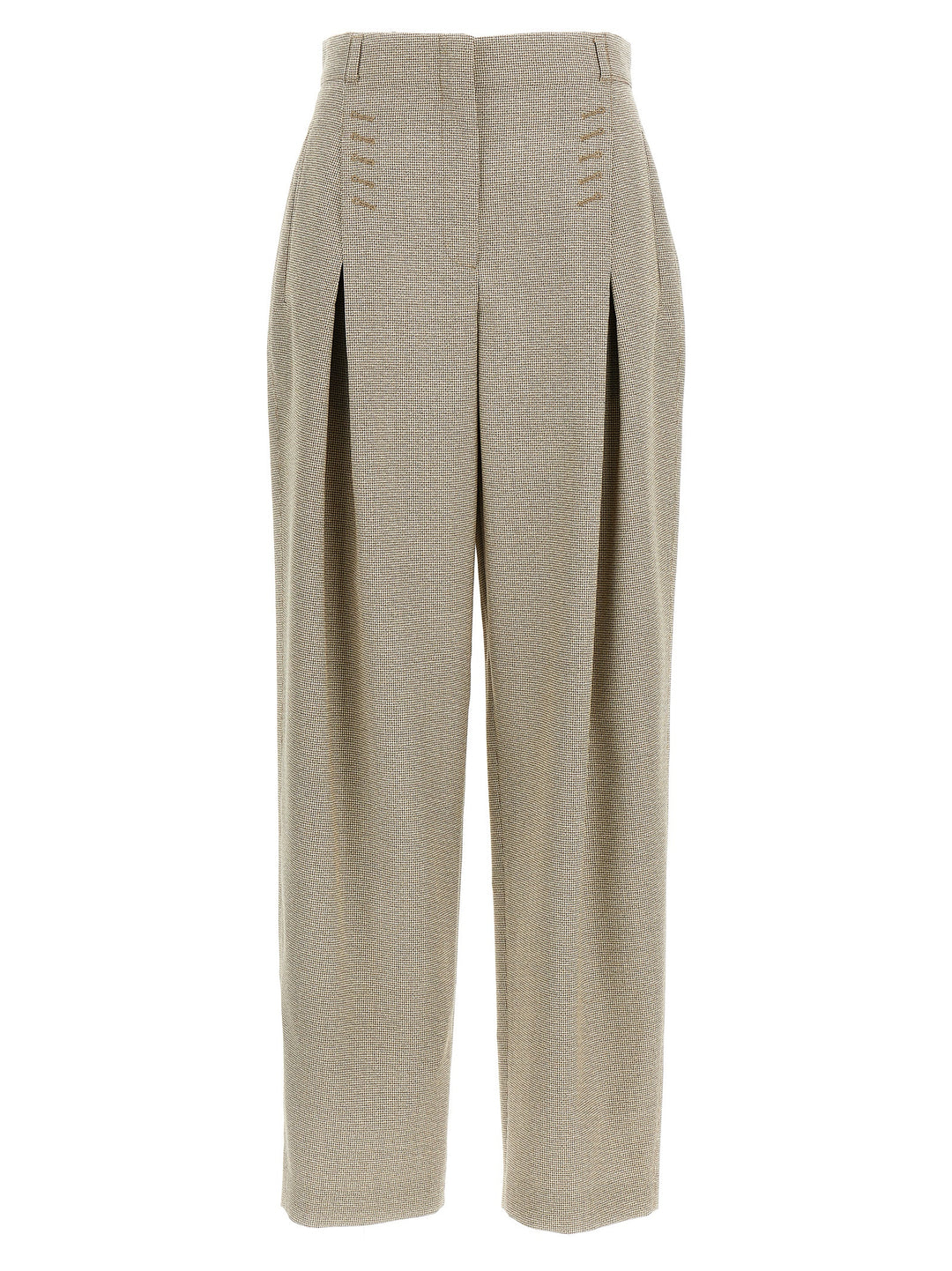 Fendi Micro Check Trousers Pants - Beige | e4acd833bf228accbcf438d542f99951aeb840b5