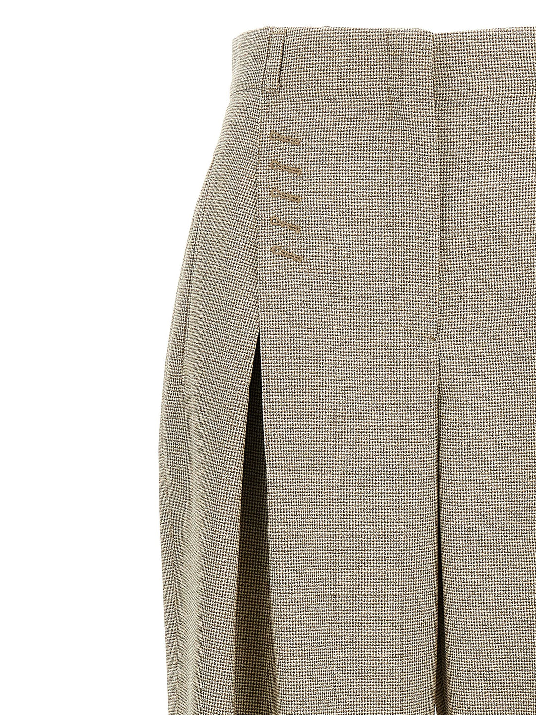Fendi Micro Check Trousers Pants - Beige | 961f92abab877bbaeb2fe88fd642509a7d1f92b4
