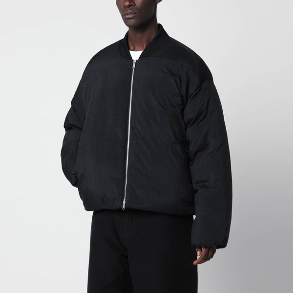 Frye Black Nylon Bomber Jacket