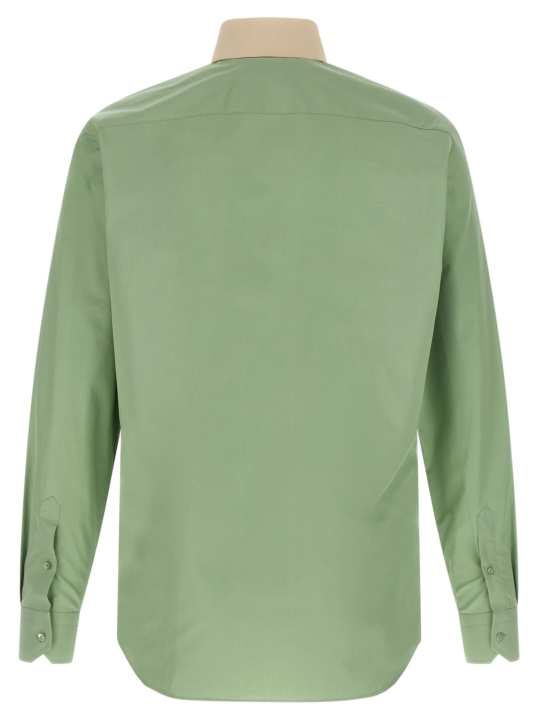 Fendi Contrast Collar Shirt Shirt and Blouse - Green | b38f81eec03bb22b22925476e22d6c522fcd5abd