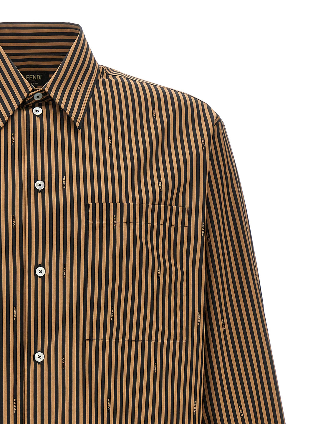 Pequin Stripes Shirt Shirt, Blouse Brown