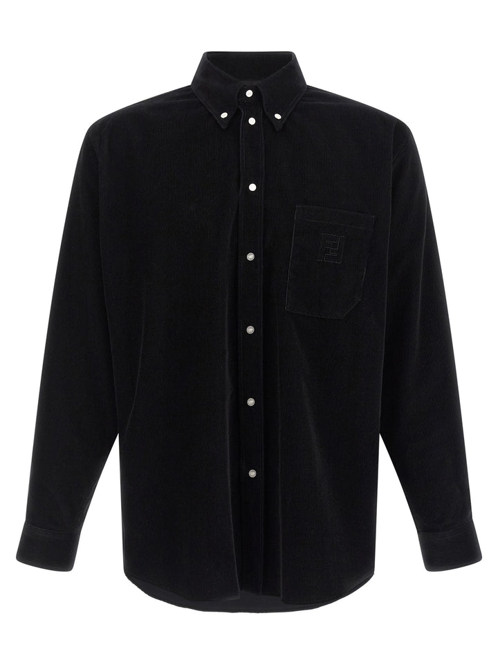 Fendi Corduroy Shirt Shirt and Blouse - Black | f504456b7c4412c97cb2331598513fdc0ed7d0c0