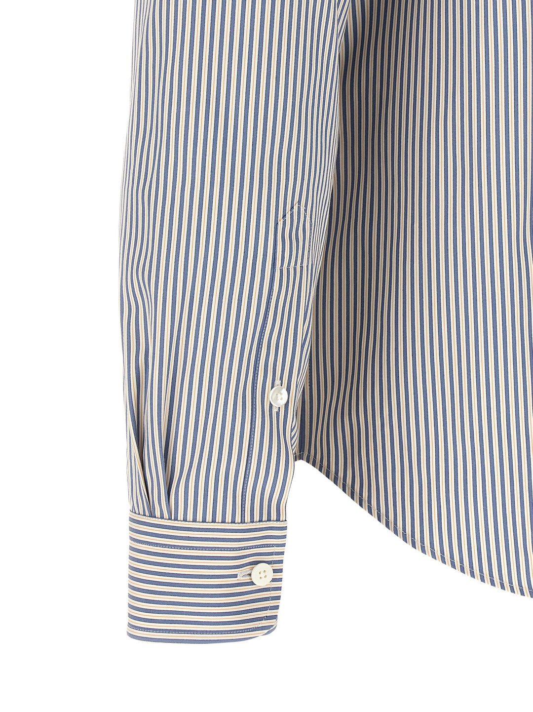 Fendi Striped Button-Down Shirt Shirt and Blouse - Blue | 8f0cc4d53aca761d878653c37c08493b411022e9